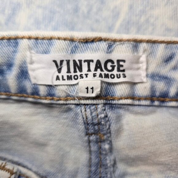VINTAGE ALMOST FAMOUS Patchwork Acid Wash Distressed Jeans 11 - Picture 12 of 14